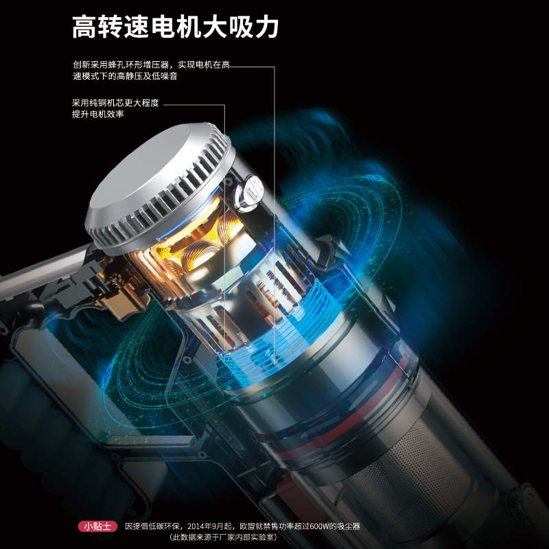 Portable Cordless Vacuum Cleaner Household Handheld Small High Suction Power Strong Anti-Dust Mite Vacuum Cleaning Machine