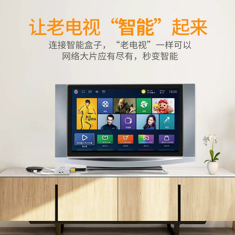 Граница HD TV к AV аудио и видео конвертер HD к Sanlianhua 1080P сет-топ-бокс PS5 к RCA