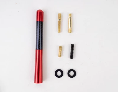 Signal Carbon Fiber Antenna Car: vehicle antenna - 8cm-red-opp-bag