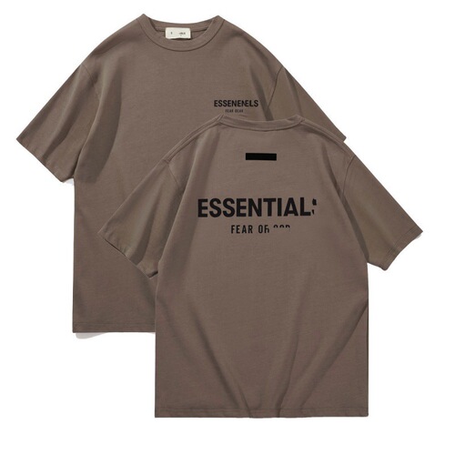 Cross-border pure cotton American-style short-sleeve men's and women's FOG trendy streetwear short-sleeve T-shirt with embroidered letters
