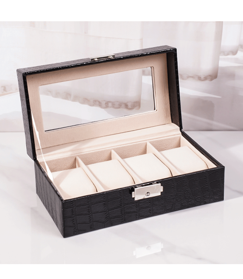 악어 무늬 블랙 4자리