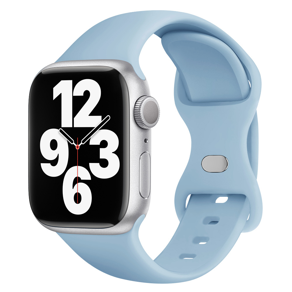Aplicable AppleWatch Butterfly Buckle Silicone Deportivo correa de reloj Iwatch9876 generación / se inteligente