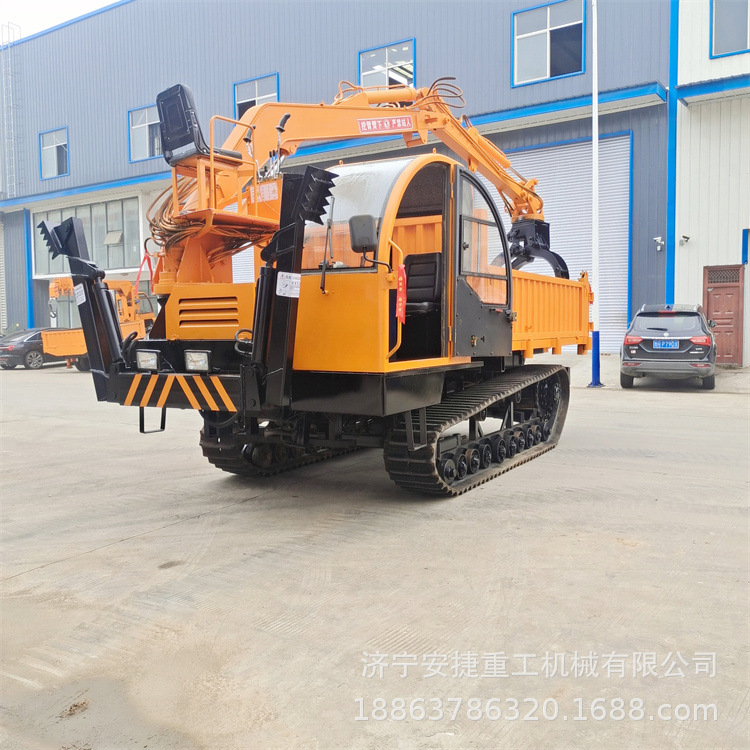 遥控式履带随车抓 360°旋转8吨运输抓木机 工作无死角 安捷重工