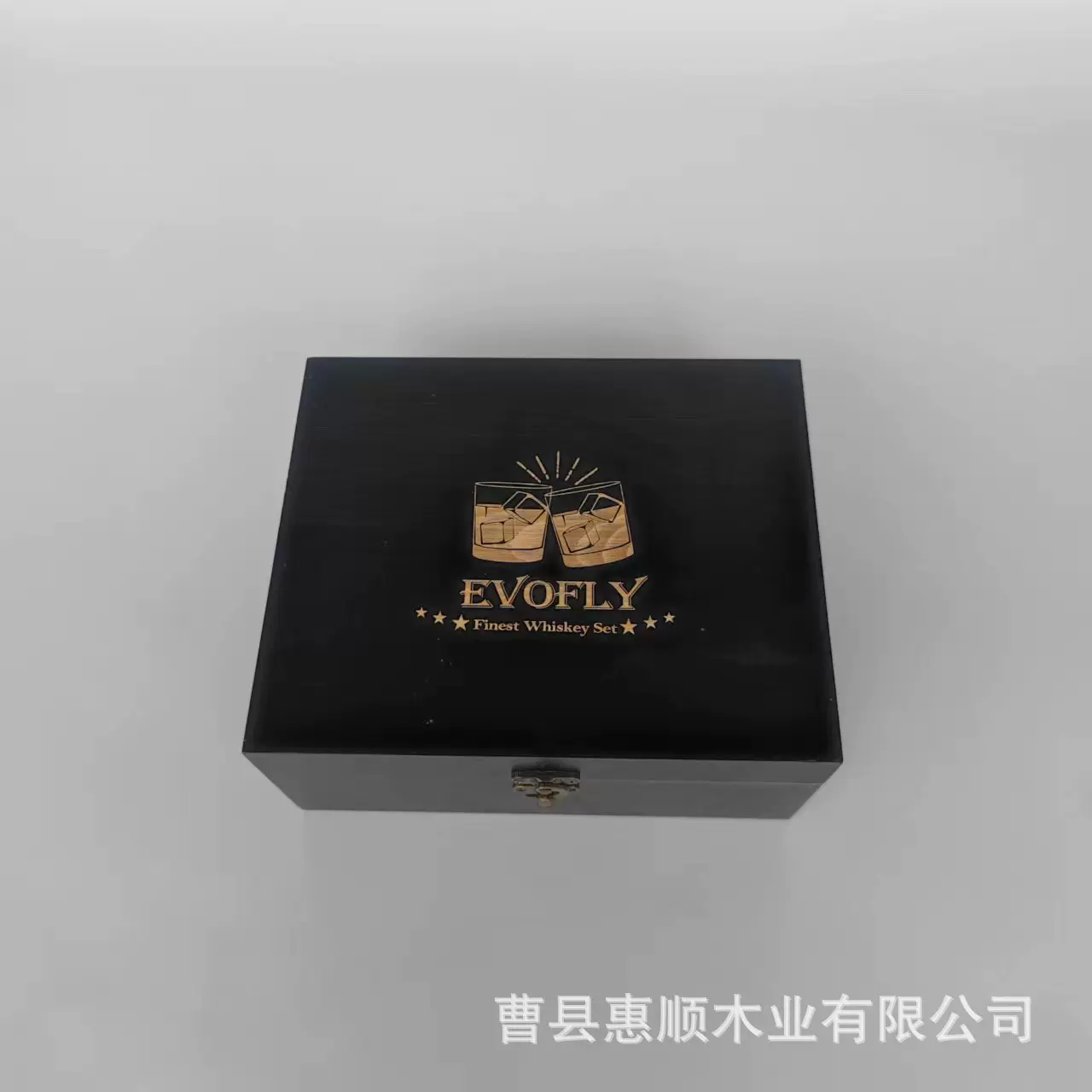 木质威士忌酒杯盒 冰酒石包装盒礼物套装双杯威士忌收纳盒套装