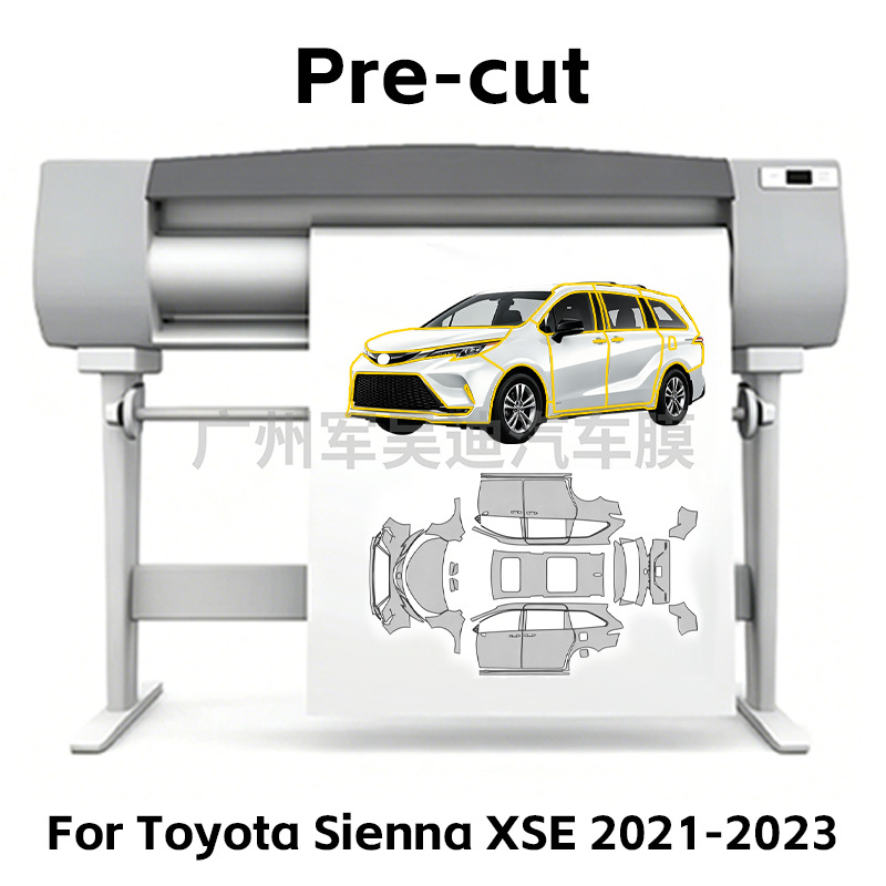 Suitable for Sienna Xse 2021-2023 Pre-Cut Tpu Transparent Matte Car Protective Film Self-Healing Ppf