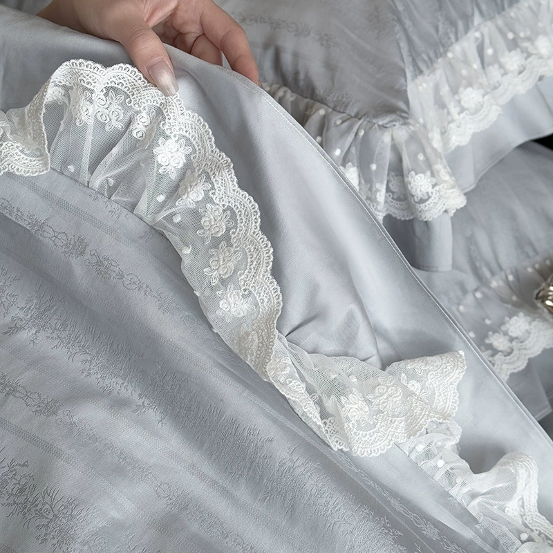 Set, duvet cover for princess, light luxury style, high-quality style, 120 pieces, 4 piece set, bedding