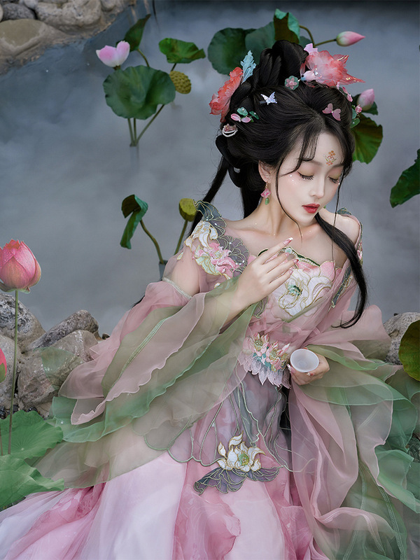 オリジナル新作漢服女性魏晋中国風南北朝【Fuying】大袖シャツデイリーフェアリースプリングサマースーツ|undefined