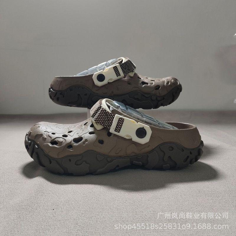 新しい高品質の下駄、耐摩耗性タンク、クールなアウトドアビーチシューズ、男性と女性の靴、包頭サンダル、怠惰なスリッパ|undefined