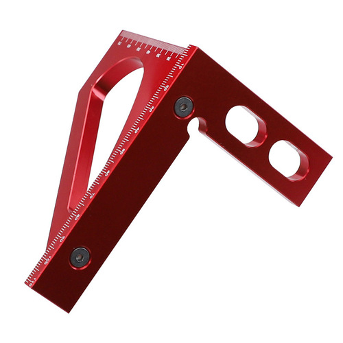 Multifunctional scriber angle ruler, aluminum alloy 45-degree right angle measuring tool, woodworking line drawing auxiliary tool