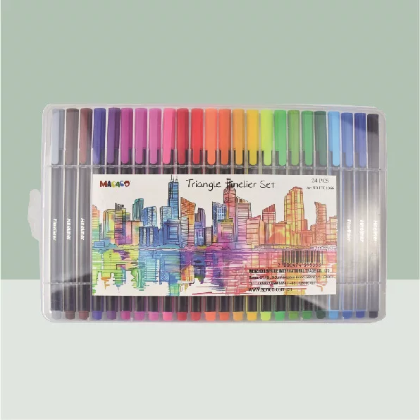 Set of Colored Pens, Watercolor Pens, Journaling Pens, Outlining Pens, Triangular Colored Pens, Drawing Pens, Cute, Creative, Professional