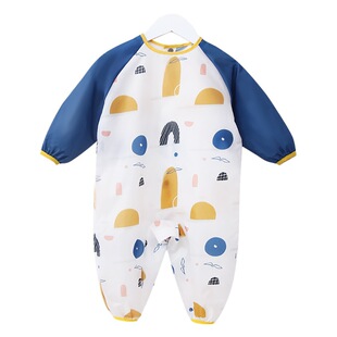 Baby thin coverall sleeping bag spring and summer children's anti-kick clothes winter baby split leg anti-dressing waterproof anti-dirty four seasons
