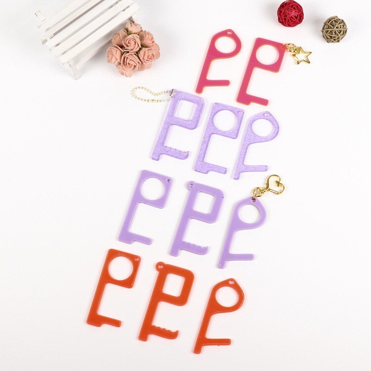 Key chain acrylic bracelet contactless acrylic key chain door opener supply wholesale key chain