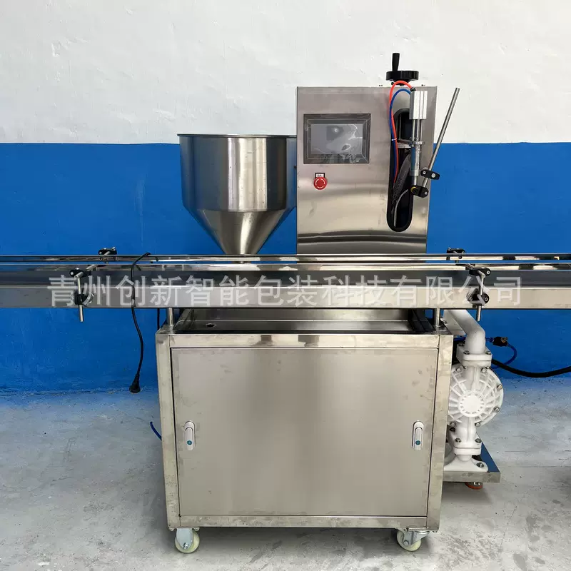 单头高速灌装压盖贴标流水线双头伺服高精度泵定量高速灌装生产线