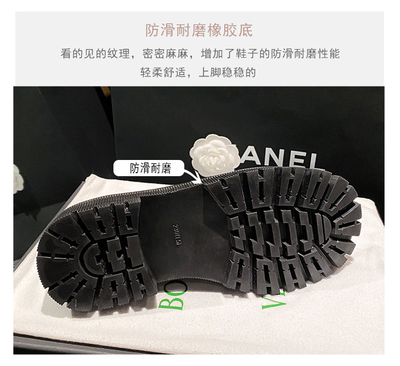 Giày lười nữ da bóng mũi tròn đế dày platform gót 3-5 cm — Màu đen chi tiết 11