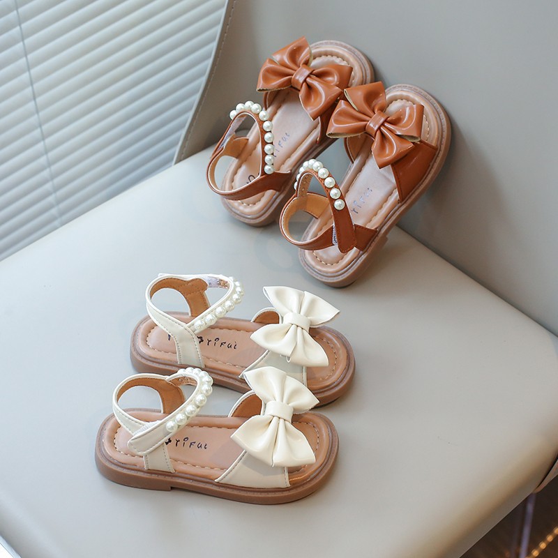Fashionable summer universal soft beach sandals with bow