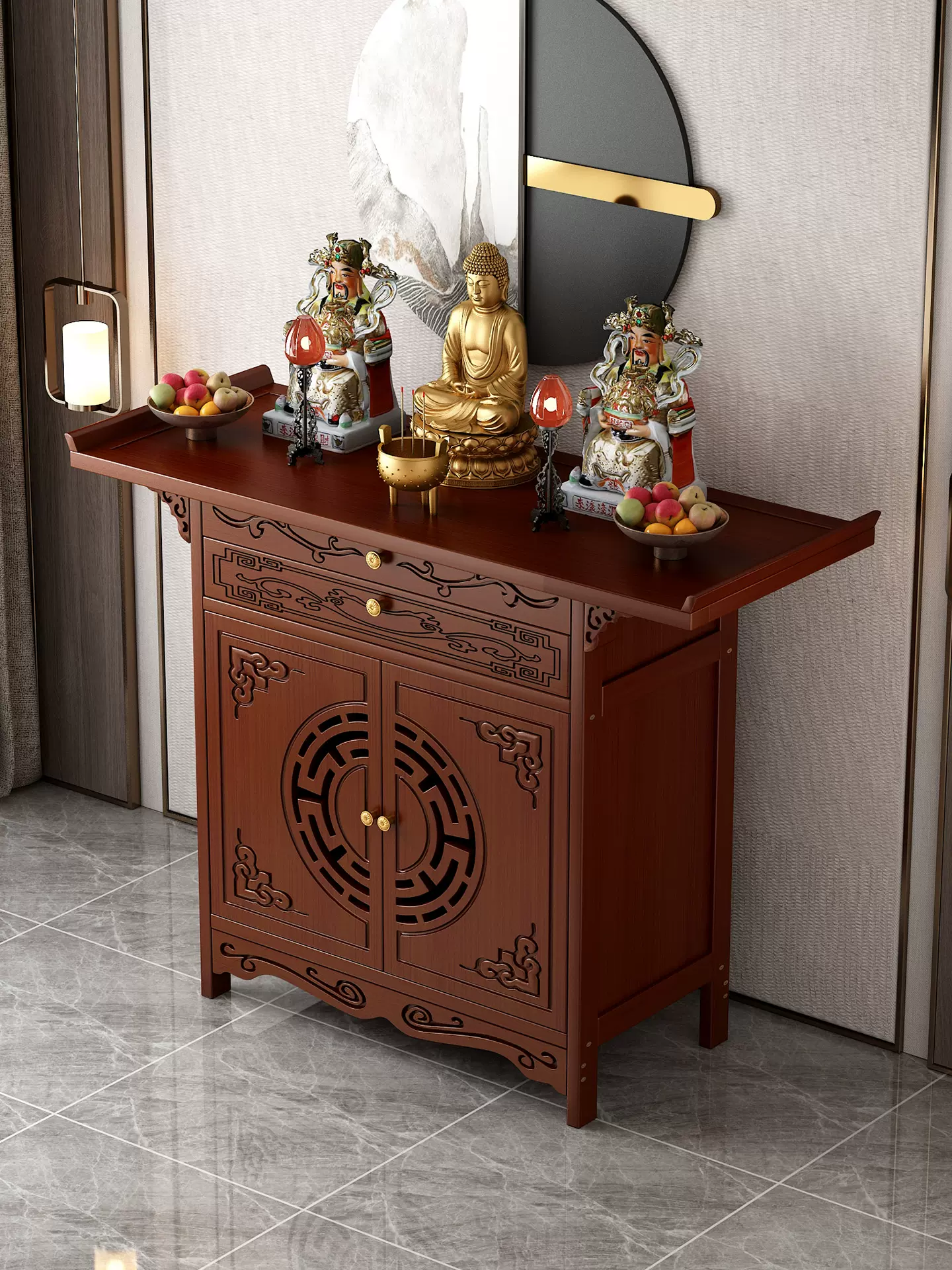 佛龛新中式立柜爷柜佛台供桌家用香案佛像关公菩萨供奉台贡桌
