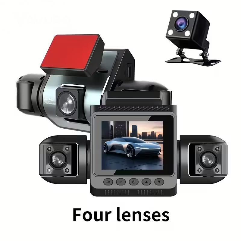 4-Lens WiFi Dash Cam Quad-View Car Camera Infrared Night Vision