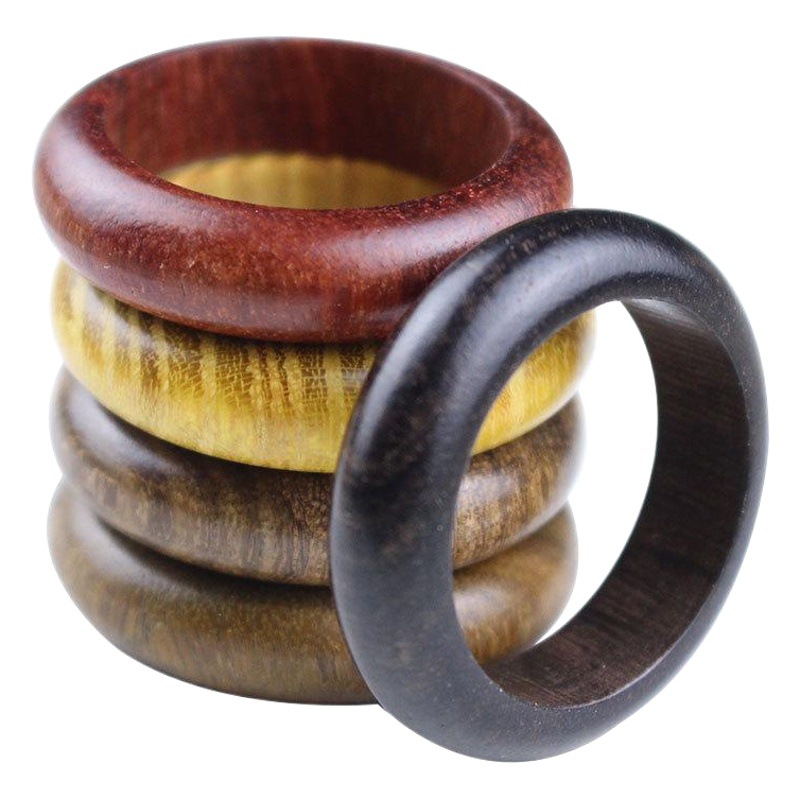 Sandalwood Ring Running Ring for Men and Women Ring Beads Accessories Ebony Rosewood Tanabata Valentine's Day Gift