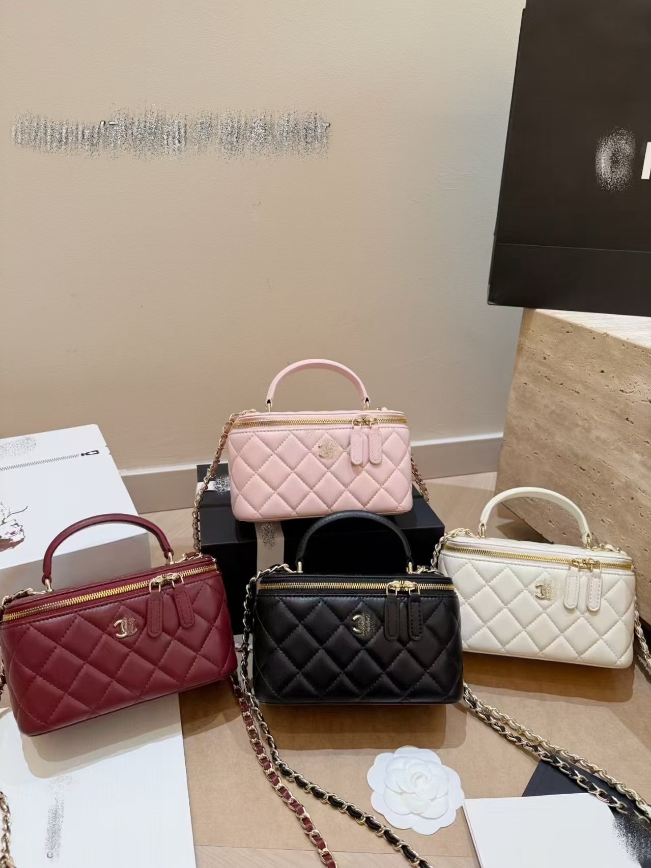 Qadın üçün dördbucaqlı quilted dəri çarpaz çanta