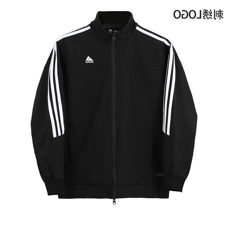 Autumn and Winter New Adidas Jacket for Men, Casual Sports Stand Collar Loose Embroidered Couple's Three-Stripe Fleece Jacket for Women