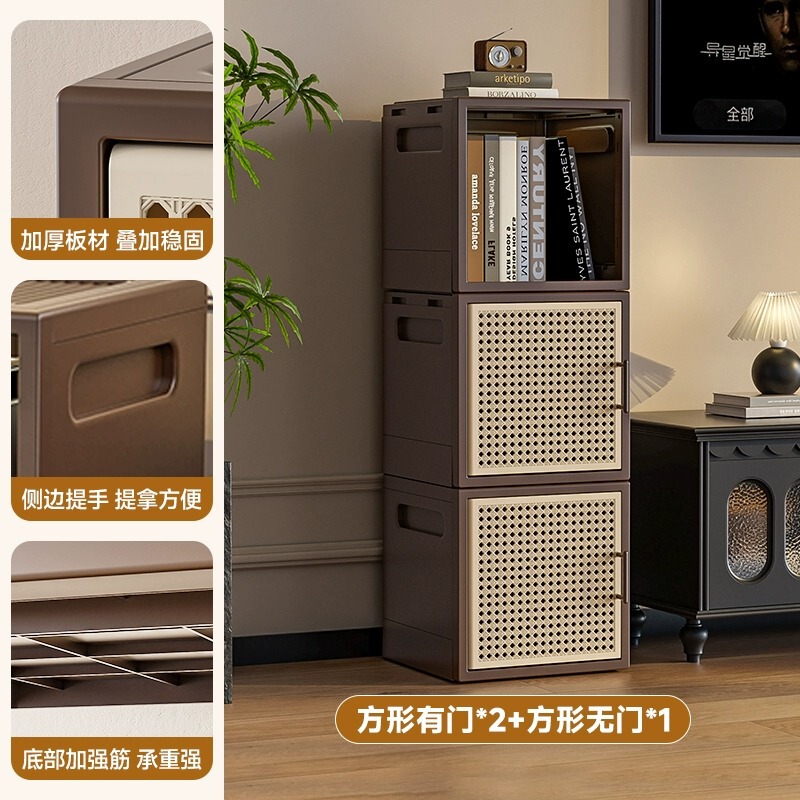 Younai 中世スタイルの収納キャビネット収納キャビネット折りたたみ大容量多層リビングルームホームスナック収納キャビネット|undefined