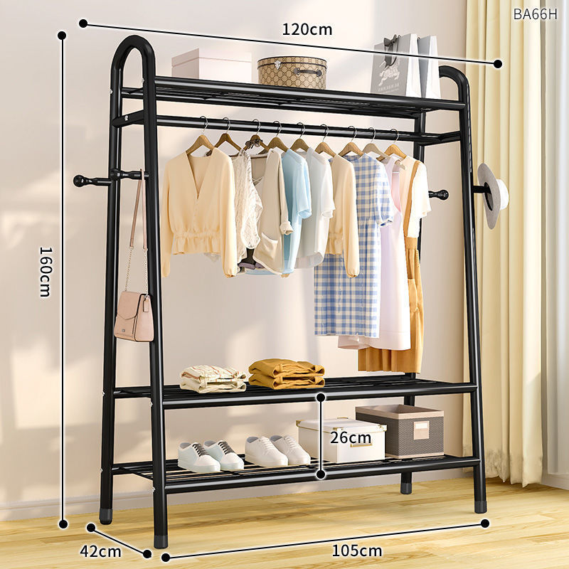 Tendedero, piso, piso, dormitorio, perchero, balcón, perchero, poste de ropa simple para el hogar, estante de ropa para el dormitorio