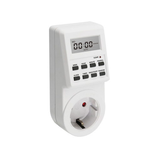 Manufacturer supplies European standard small screen timer switch smart socket, timer socket, household timing socket