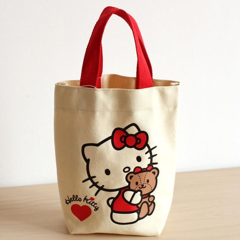 Kt Cat Bucket Bag Lunch Bag Hello Kitty Hand Bag Portable Bag Work Lunch Box Small Bag Hellokitty