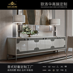 意式輕奢後現代創意電視櫃設計師藝術輕奢地櫃簡約樣板房儲物柜子
