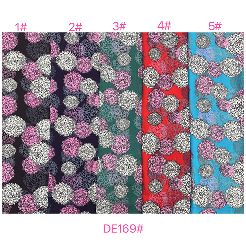 45S Cotton Active Print Fabric with Ballflower Pattern Women's Nightgown Cotton Satin Fabric Available in Large Quantity Supply