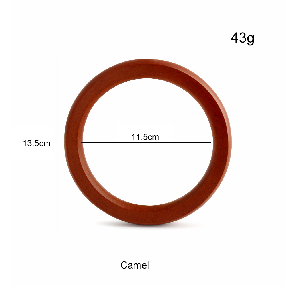 Fábrica de suministro directo de bolsas de gancho redondas de madera 14CM mangas de anillo de madera 11CM accesorios de bolsas