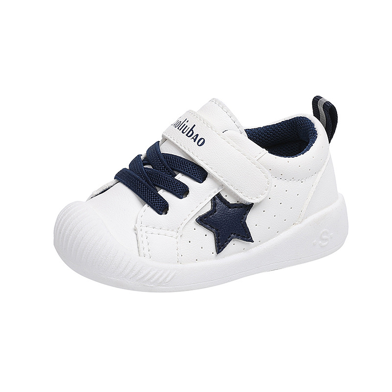 2025 primavera zapatos para niños pequeños zapatos de cuero Baotou zapatos para bebés zapatos deportivos para niños zapatos de interior para bebés