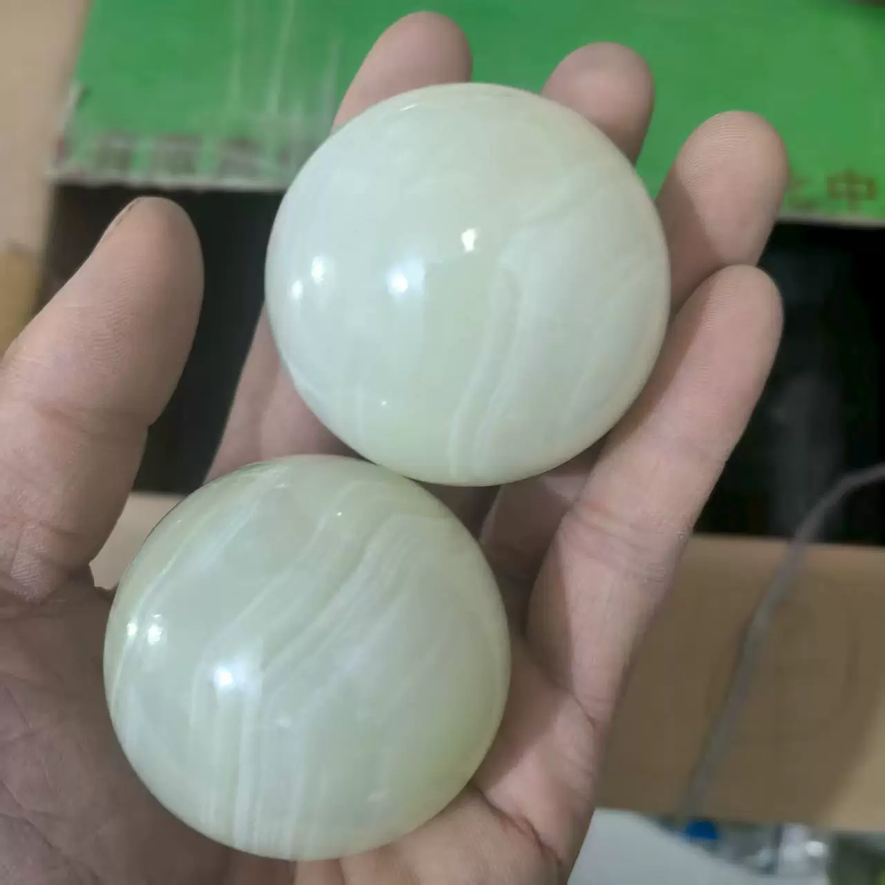 Афганский фитнес-мяч гандбол нефрит натуральный нефрит