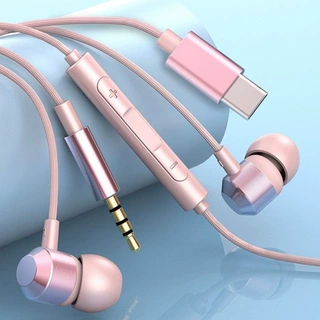 有线耳机高音质重低音K歌圆头Type-c适用于vivo华为小米OPPO一加