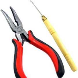 Hair Extension Micro Ring Tool Pliers with Needle Hook Tool