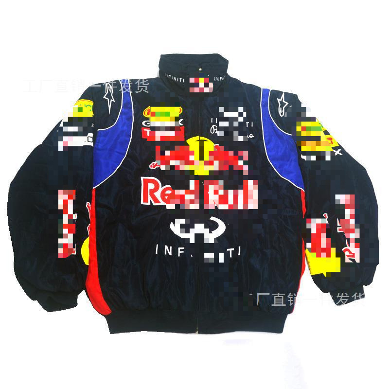 Team Racing Suit F1 Cycling Suit Men's Motorcycle Cotton-padded Jacket Bike Suit Spring Autumn Winter Embroidered Jacket Women's Loose Coat