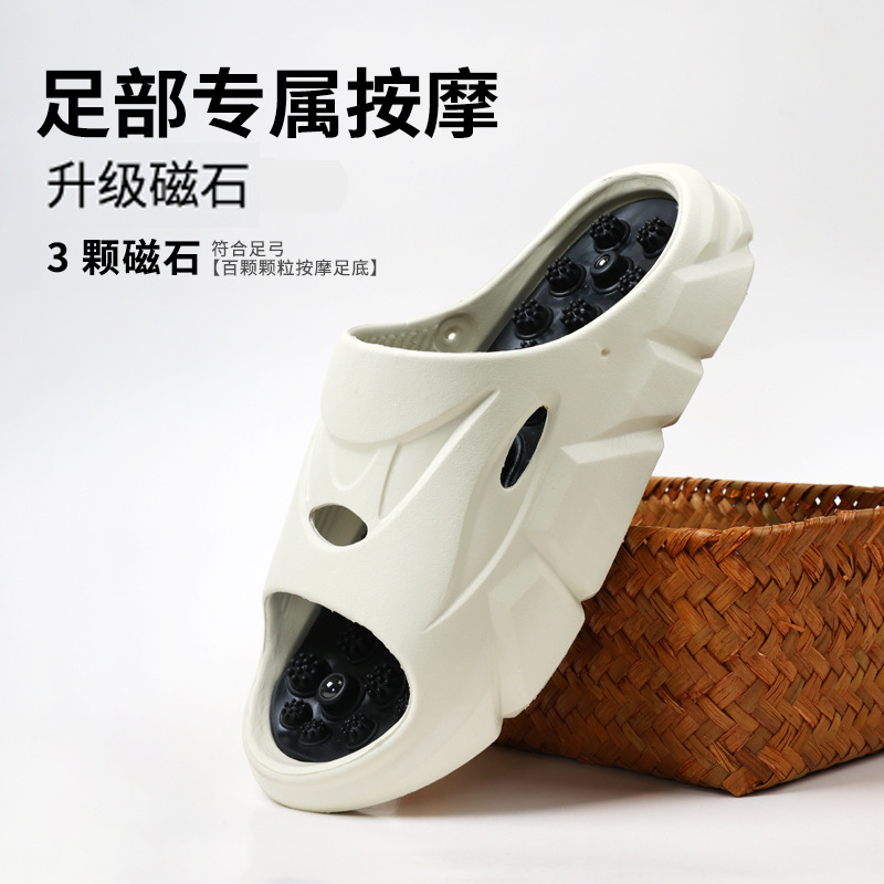 Acupressure Slippers for Men, Summer Massage Shoes, Foot Stimulation, Casual Sandals, Home and Outdoor Wear, Men's Beach Shoes Wholesale