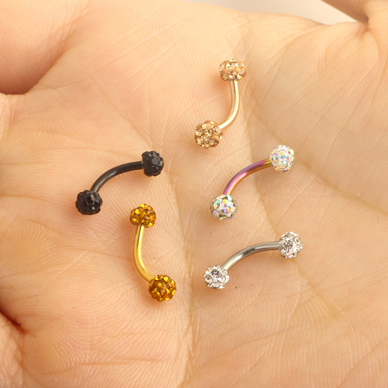 Pointed titanium steel lip stud product view