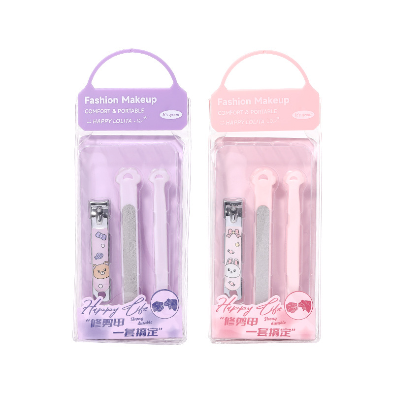 LMLTOP Kit de manicure 3 piezas de dibujos animados pinzas de uñas de piel muerta de manicure herramientas LLT19