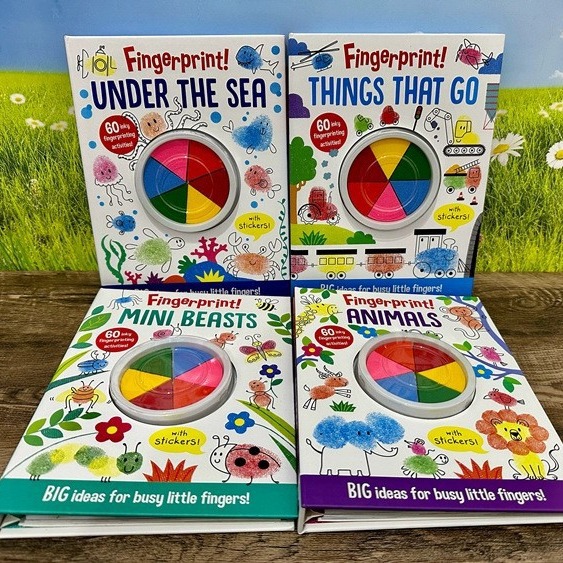 Libro de pintura con huellas dactilares para niños con sellos y tintas ecológicas juego creativo educativo