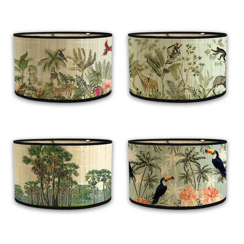 European Green Plant Home Decoration Bamboo Lampshade Printed Retro Chandelier Table Lamp Floor Lamp Drum Type E27 Lamp Holder Lighting European Green Plant Home Decoration Bamboo Lampshade Printed Retro Chandelier Table Lamp Floor Lamp Drum Type E27 Lamp Holder Lighting
