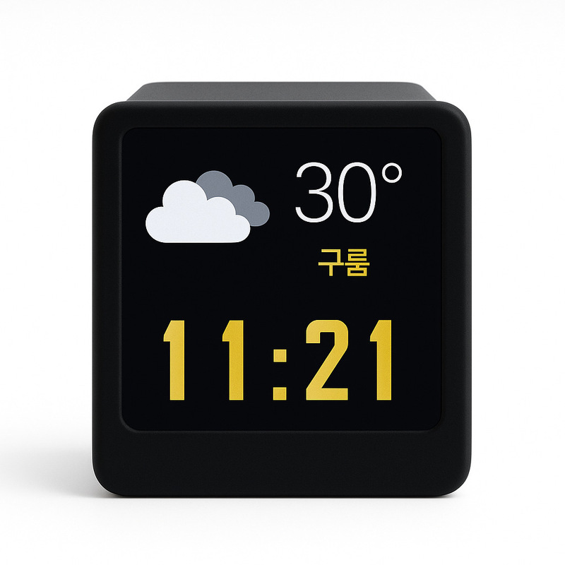 韓国語版カスタマイズ小型多言語対応WIFIコンピューターデスクトップミニ天気時計目覚まし時計ギフト|undefined