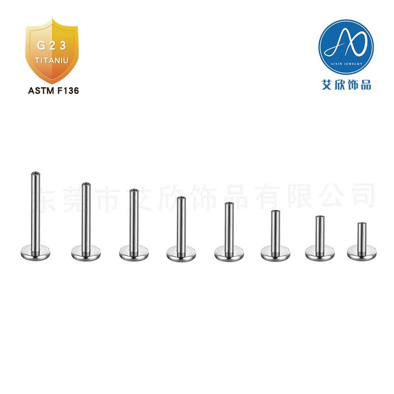 Основание для ногтей из титанового сплава, основа для ногтей, нижний стержень 4 мм F136, ювелирные изделия для пирсинга с внутренним зубом, аксессуары для ногтей на языке