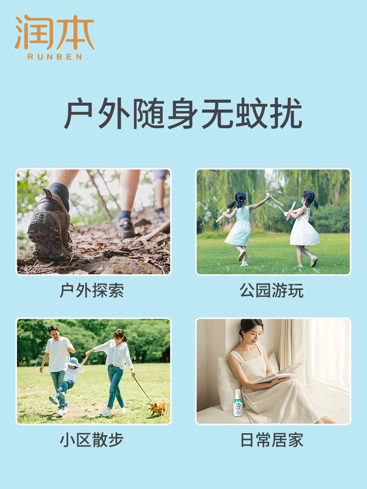 Luban Insect Repellent Spray for Children and Babies - Outdoor Portable Insect Bite Repellent