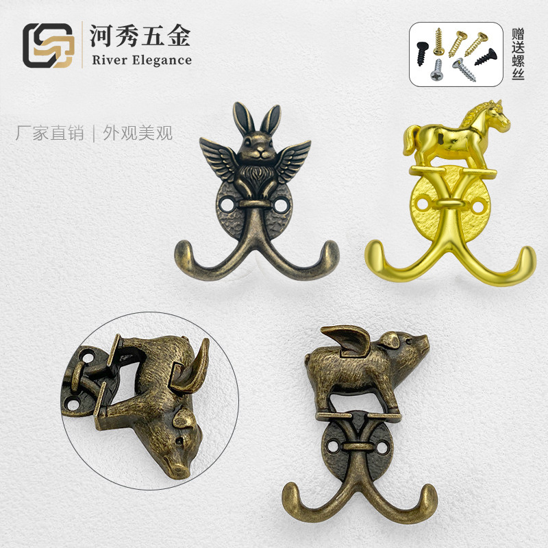 Cross-Border Retro Flying Pig Hook, European-Style Zinc Alloy Hook, Creative Decorative Wall Hook, Door-Back Clothes Hook Cross-Border Retro Flying Pig Hook, European-Style Zinc Alloy Hook, Creative Decorative Wall Hook, Door-Back Clothes Hook