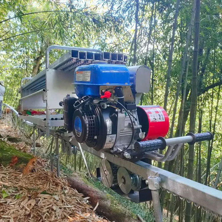 单轨运输车 山地果园自走式汽油机轨道运输车 农场运输动力小火车