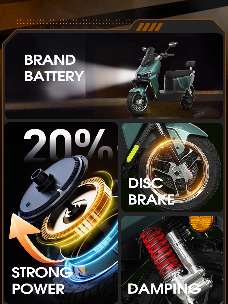 26 New Models of High-Speed Electric Motorcycles with 72V High Power, Lithium Battery Long-Distance Electric Bikes for Export