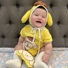 夏季新款宝宝爬服婴幼儿A类纯棉哈衣ins网红同款造型衣跨境专供