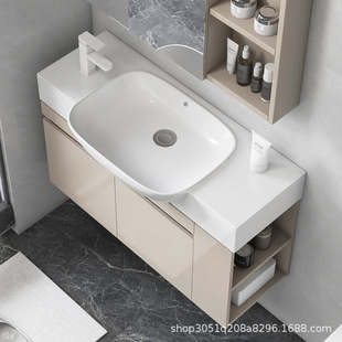 Aluminum honeycomb bathroom cabinet narrow side side storage washbasin cabinet combination small apartment washbasin integrated washbasin