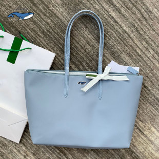 Large horizontal L French new crocodile women's bag shopping bag large capacity shoulder bag portable dumpling bag tote bag